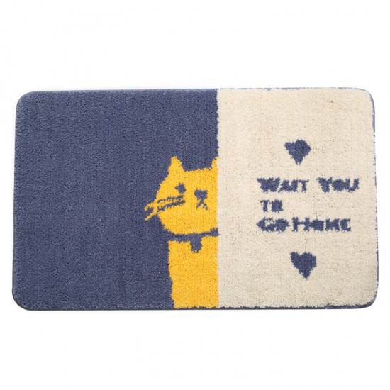 New cute cartoon pet bathroom doormat, non-slip absorbent floor mat for home entrances and bathrooms.
