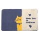New cute cartoon pet bathroom doormat, non-slip absorbent floor mat for home entrances and bathrooms.