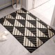 Cross-border flocked three-piece bathroom floor mat set, absorbent and non-slip bedroom bedside rugs