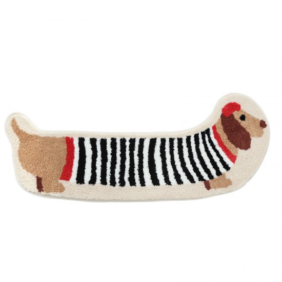 Cute puppy-shaped bedroom bedside rugs, long strips, children's room floor mats, flocked mats for seating and flooring