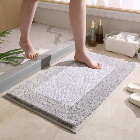 Cross-border minimalist thickened bathroom floor mats, bathroom entrance absorbent floor mats, non-slip bathroom doormats
