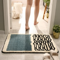 Cross-border new minimalist luxury bathroom absorbent floor mat, home bathroom doorway, non-slip entrance mat