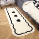 Ins-style high-end bathroom floor mats Household bathroom absorbent quick-drying mats, bedroom bedside flocked carpets