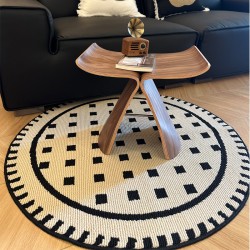 Thickened round rug, home coffee table mat, bedroom bedside rug, study chair, swivel chair, hanging basket, computer chair mat.
