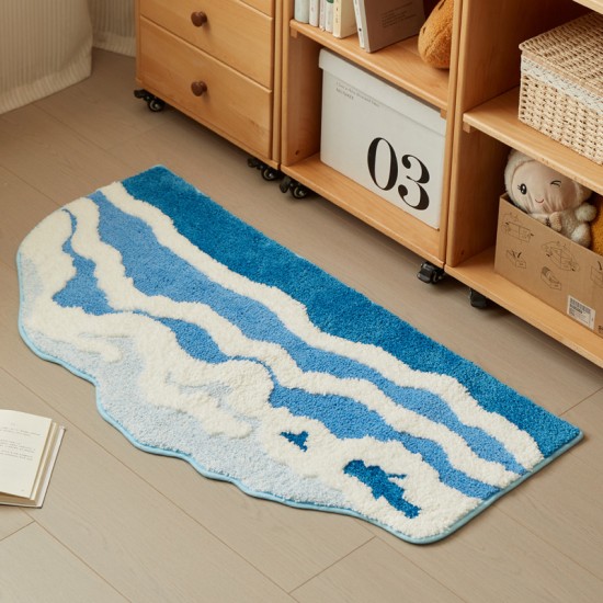 Original hand-painted round floor mat, bedroom carpet, children's room floor mat, bedside blanket, desk and chair mat, and coffee table mat, machine washable.