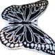 French retro bedroom carpet, luxury living room coffee table, thickened soundproof floor mat, black and white butterfly bedside mat.