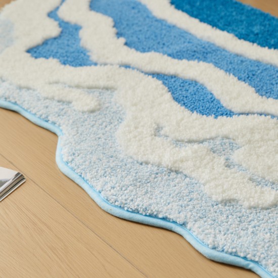 Original hand-painted round floor mat, bedroom carpet, children's room floor mat, bedside blanket, desk and chair mat, and coffee table mat, machine washable.