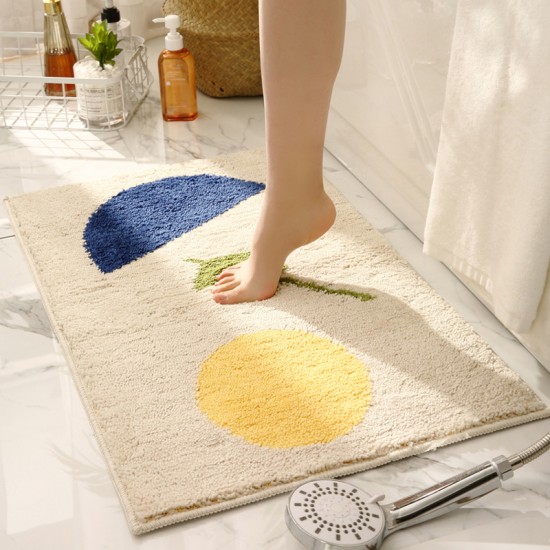 Cute plush cartoon cat doormats, absorbent bathroom doormats, non-slip bathroom doormats.
