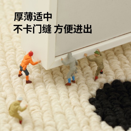 Ins-style, striped, plaid, flocked bedside rugs. Long carpet strips for rooms and bedrooms, bedside mats, and balcony floor mats.