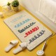Korean Instagram-style green plaid bathroom mats Bathtub and shower room absorbent mats, bedroom bedside rugs.