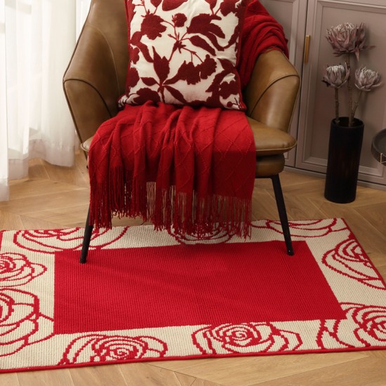 Cross-border polypropylene carpet, solid color, 3D entrance mats, wear-resistant, dust-removing, non-slip entrance mats