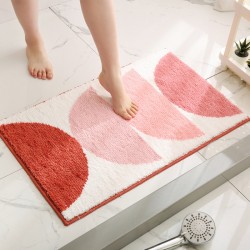 High-low pile double-layer flocked carpet mats, non-slip floor mats for bedrooms, entrances, and bathrooms, Bohemian style