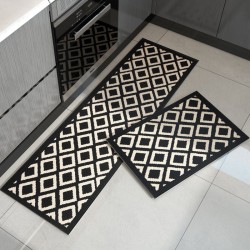 Cross-border kitchen floor mat, long, absorbent, oil-absorbing, non-slip mat, machine-washable, stain-resistant woven rug