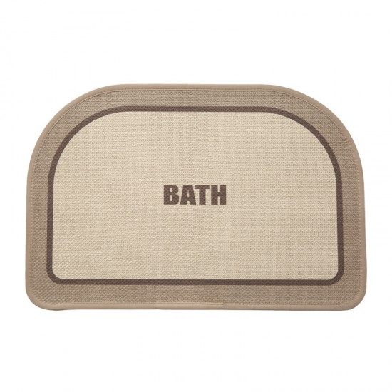 Linen woven bathroom floormat, quick-drying absorbent bathroom mat, wet/dry separation bathroom floormat.