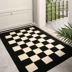 Cross-border home entrance doormat, dust-removing, wear-resistant doormat for home entrance, simple absorbent, non-slip rug.