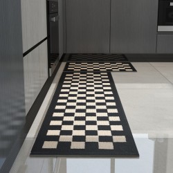 Cross-border kitchen floor mat, long, absorbent, oil-absorbing, non-slip mat, machine-washable, stain-resistant woven rug