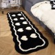 Cream-style bedroom carpet, bedroom bedside rug, long bedside mat, plush master bedroom bay window mat, sofa coffee table mat
