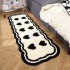 Cream-style bedroom carpet, bedroom bedside rug, long bedside mat, plush master bedroom bay window mat, sofa coffee table mat
