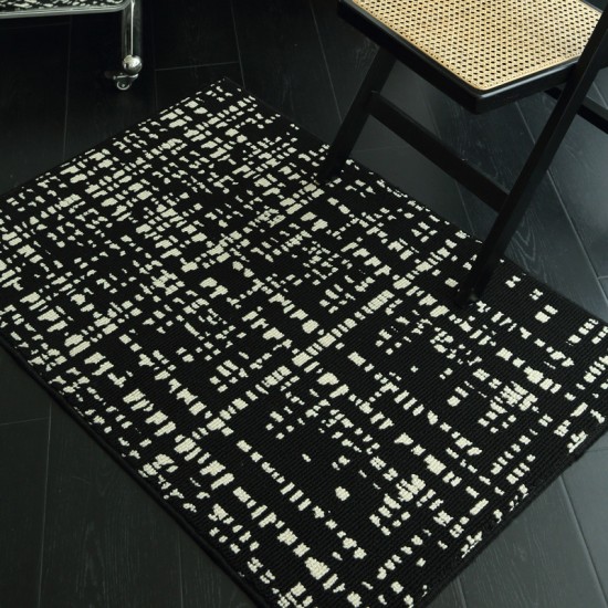 Cross-border, simple, thickened, absorbent bathroom mats, flocked, non-slip, for household use, for entrance hallways.