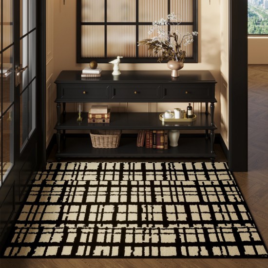 Ins-style floral absorbent bathroom floor mat. Plush bathroom doormats, non-slip bathroom entrance mats and carpets for home use.