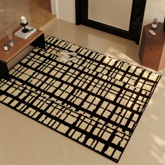 Ins-style floral absorbent bathroom floor mat. Plush bathroom doormats, non-slip bathroom entrance mats and carpets for home use.